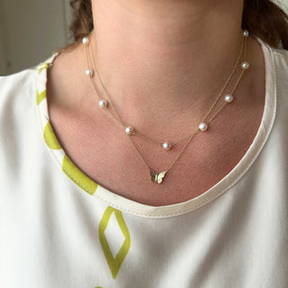 Fluted Butterfly Necklace  Lindsey Leigh Jewelry.
