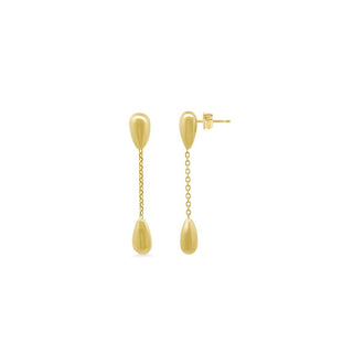 Gold Drop Chain Earrings  Lindsey Leigh Jewelry.
