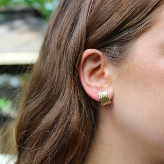 Lindsey Leigh Jewelry Gold Wing Earrings Lifestyle
