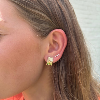 Lindsey Leigh Jewelry Gold Wing Earrings Lifestyle 2
