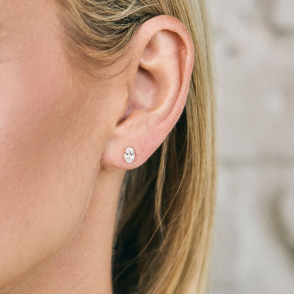 Lindsey Leigh Jewelry Invisible Oval Diamond Studs Lifestyle 1