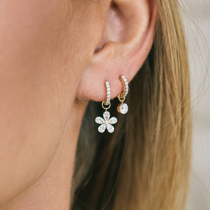 Lindsey Leigh Jewelry Invisible Pear Diamond Flower Charm Lifestyle 1