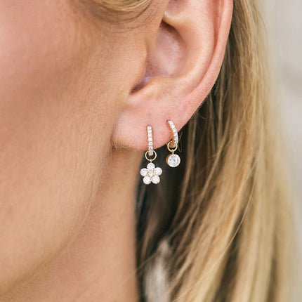 Lindsey Leigh Jewelry Invisible Round Diamond Flower Charm Lifestyle 2
