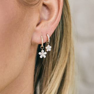 Lindsey Leigh Jewelry Invisible Round Diamond Flower Charm Lifestyle 3
