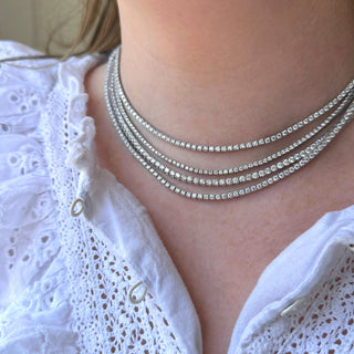Lab Grown Diamond Tennis Necklace  Lindsey Leigh Jewelry.
