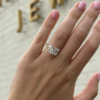 Lindsey Leigh Jewelry Marquise and Emerald Cut Toi Et Moi Lifestyle 3
