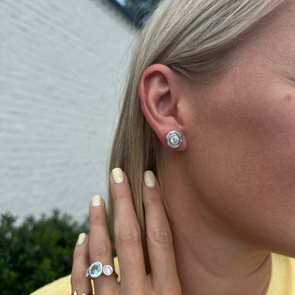 Lindsey Leigh Jewelry Mosaic Diamond Studs Lifestyle 2