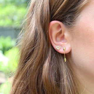 Lindsey Leigh Jewelry Multi Open Circle Gold Studs Lifestyle
