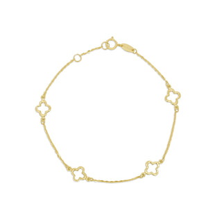 Open Clover Chain Bracelet  Lindsey Leigh Jewelry.
