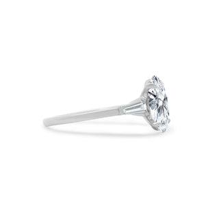 Lindsey Leigh Jewelry Oval With Tapered Baguette Side Stones Side
