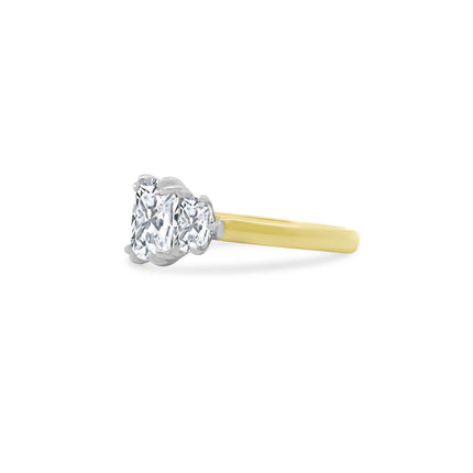 Lindsey Leigh Jewelry Radiant Diamond With Cadillac Side Stones Side