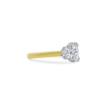 Lindsey Leigh Jewelry Radiant Diamond With Cadillac Side Stones Side 2