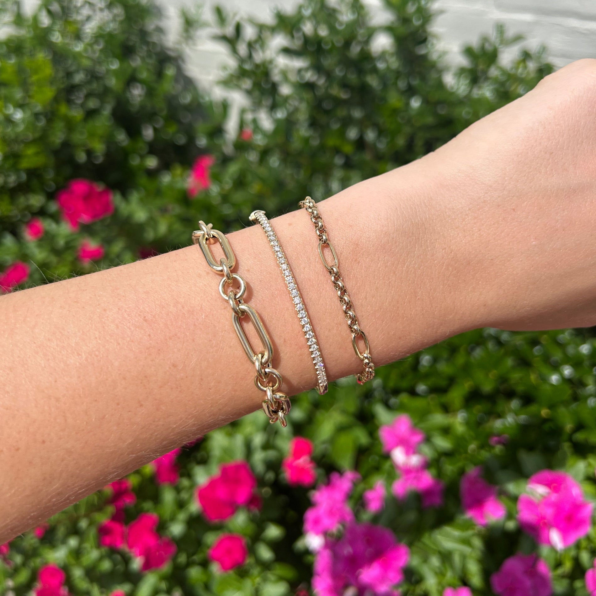 Rolo Chain Station Link Bracelet – Lindsey Leigh Jewelry