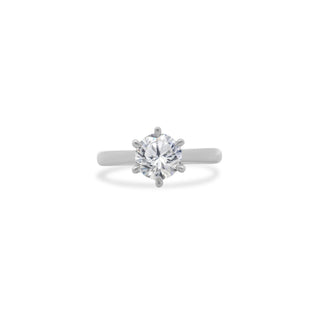 Lindsey Leigh Jewelry Round Solitaire Engagement Ring On White Gold Band
