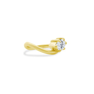 Solitaire Marquise on Wavy Band  Lindsey Leigh Jewelry.
