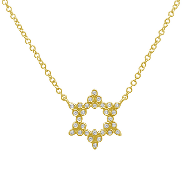 Bezel Diamond Star of David Necklace | Lindsey Leigh Jewelry