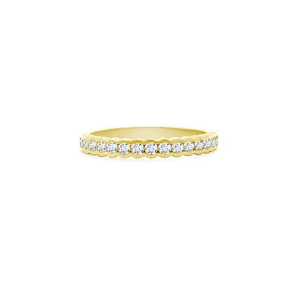 Lindsey Leigh Jewelry Wavy Channel Set Diamond Band