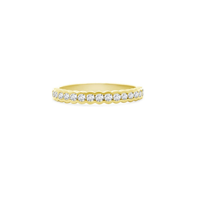 Lindsey Leigh Jewelry Wavy Channel Set Diamond Band