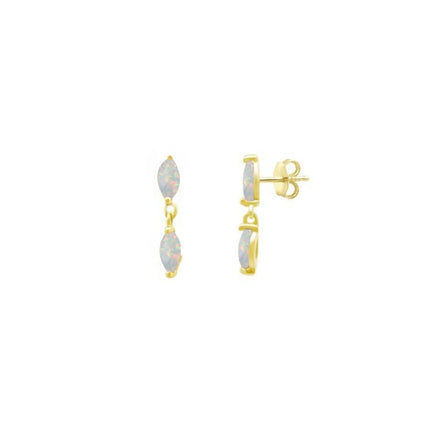 Marquise Opal Drop Stud - Lindsey Leigh Jewelry, Houston, TX