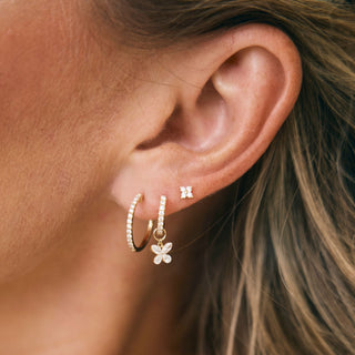 Medium Diamond Hoops
