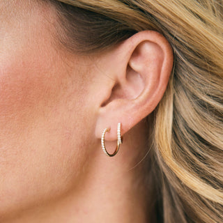 Medium Diamond Hoops
