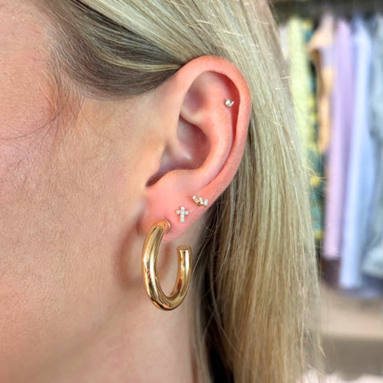 Mini Pave Cross Stud Lifestyle 2