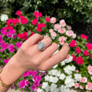 Multi Bezel Set Radiant Cut Solitaire  Lindsey Leigh Jewelry.
