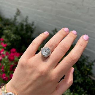 Multi Bezel Set Radiant Cut Solitaire  Lindsey Leigh Jewelry.
