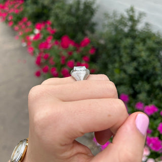 Multi Bezel Set Radiant Cut Solitaire  Lindsey Leigh Jewelry.
