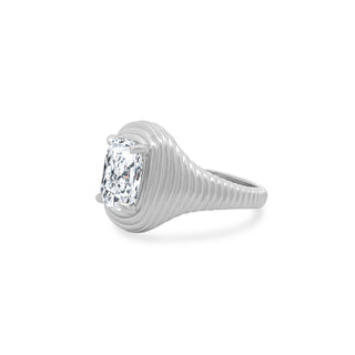 Multi Bezel Set Radiant Cut Solitaire  Lindsey Leigh Jewelry.
