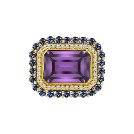 Nicole Amethyst and Alexandrite Gemstone Ring - Lindsey Leigh Jewelry, Houston, TX