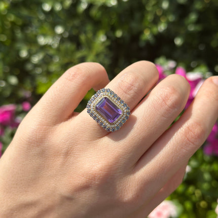 Nicole Amethyst and Alexandrite Gemstone Ring Lifestyle 2