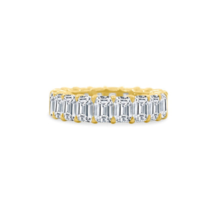 North South Emerald Cut Diamond Band