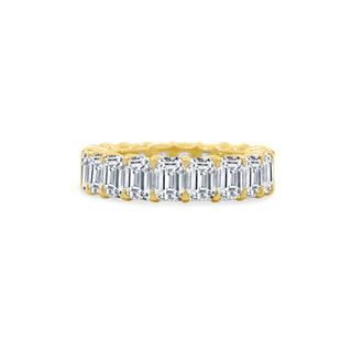 North South Emerald Cut Diamond Band
