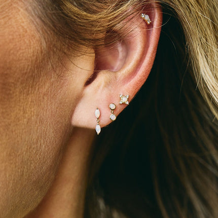 Opal Bezel Drop Stud Lifestyle 1