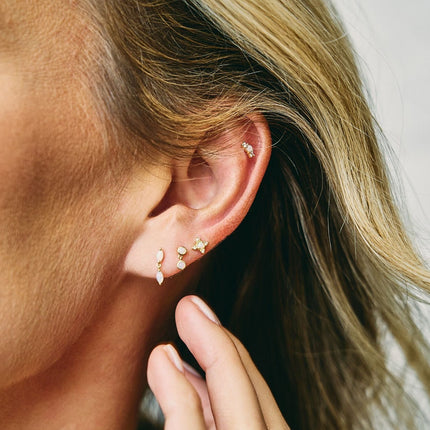 Opal Bezel Drop Stud Lifestyle 2