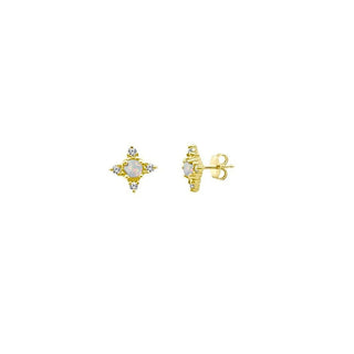 Opal and Diamond Blossom Stud   Lindsey Leigh Jewelry, Houston, TX

