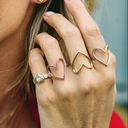 Open Heart Ruby Ring  Lindsey Leigh Jewelry Lifestyle