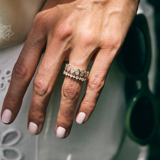 Oval Cut Bezel Band   Lindsey Leigh Jewelry, Houston, TX
