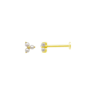 Pearl Trio Flatback Stud
