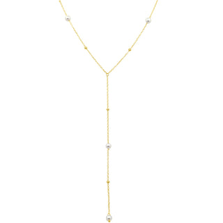 Pearl and Bead Lariat
