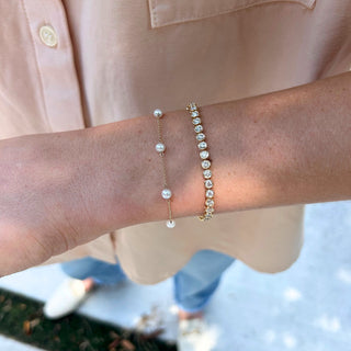 Pearls By The Yard Bracelet  Lindsey Leigh Jewelry.
