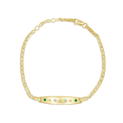 Personalized Diamond and Gemstone Bar Bracelet  Lindsey Leigh Jewelry.