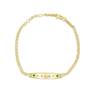 Personalized Diamond and Gemstone Bar Bracelet  Lindsey Leigh Jewelry.
