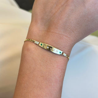 Personalized Diamond and Gemstone Bar Bracelet  Lindsey Leigh Jewelry.

