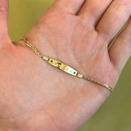 Personalized Diamond and Gemstone Bar Bracelet  Lindsey Leigh Jewelry.