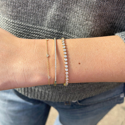 Petite Diamond Heart Station Bracelet Lifestyle 2