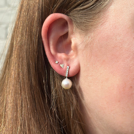 Petite Gold Heart Studs Lifestyle 3
