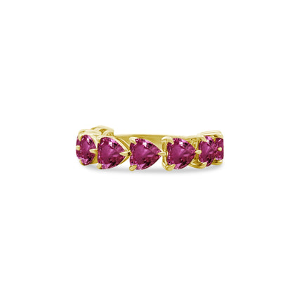 Pink Tourmaline Chasing Heart Ring  - Lindsey Leigh Jewelry, Houston, TX
