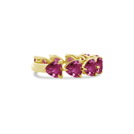 Pink Tourmaline Chasing Heart Ring - Lindsey Leigh Jewelry, Houston, TX